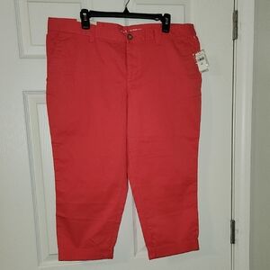 GAP Girlfriend Khaki Pants in Coral Red